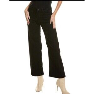 Hudson Rosalie Black Rinse Wide Leg Jean Women NWT $215 good price size 30